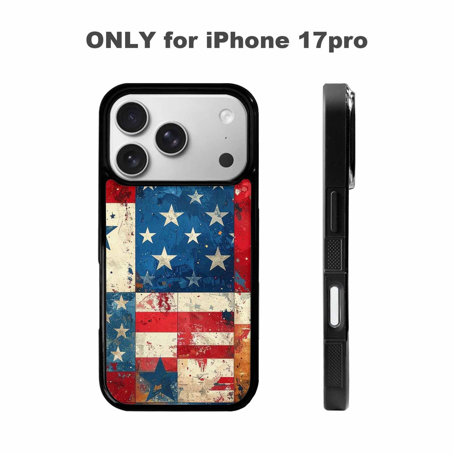 iPhone 17 Pro Case — Small American Flag Stars And Galaxy, Custom Print Case Cover