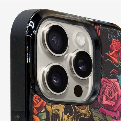 iPhone 16 Pro Case — Skulls And Rosesmelting Skulls A Dsq, Unique Phone Case Design