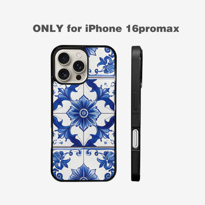 iPhone 16 Pro Max Case — Talavera Tile Floral Custom, Personalized Phone Case