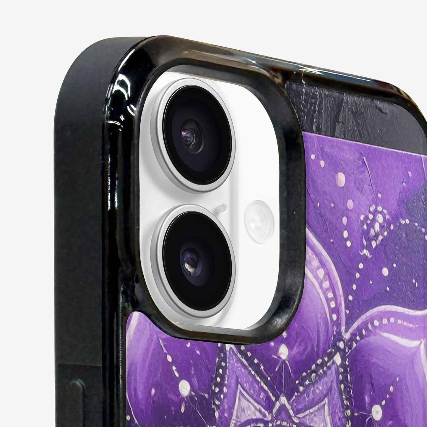 iPhone 16 Case — Purple Mandala Bohemian Print Edge To, Original Design Phone Case