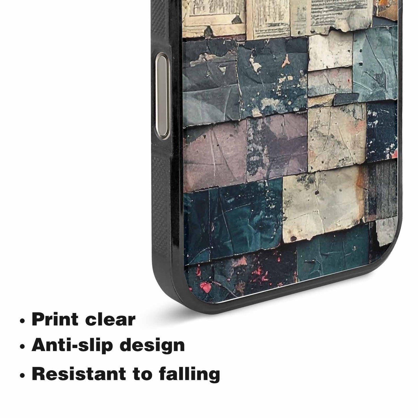 iPhone 15 Pro Max Case — Distressed Grunge Texture Pattern Hundreds Of, Custom Designed Case Cover