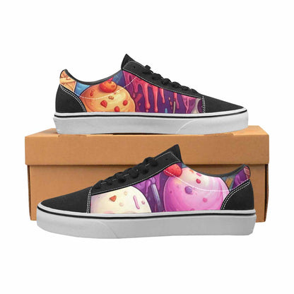 WOMEN'S Ice Cream Monsters  Lace-Up Canvas Aesthetic Custom Shoes