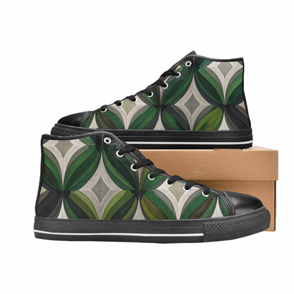 MEN'S Aromantic Flag Color High Top Canvas Surreal Custom Shoes
