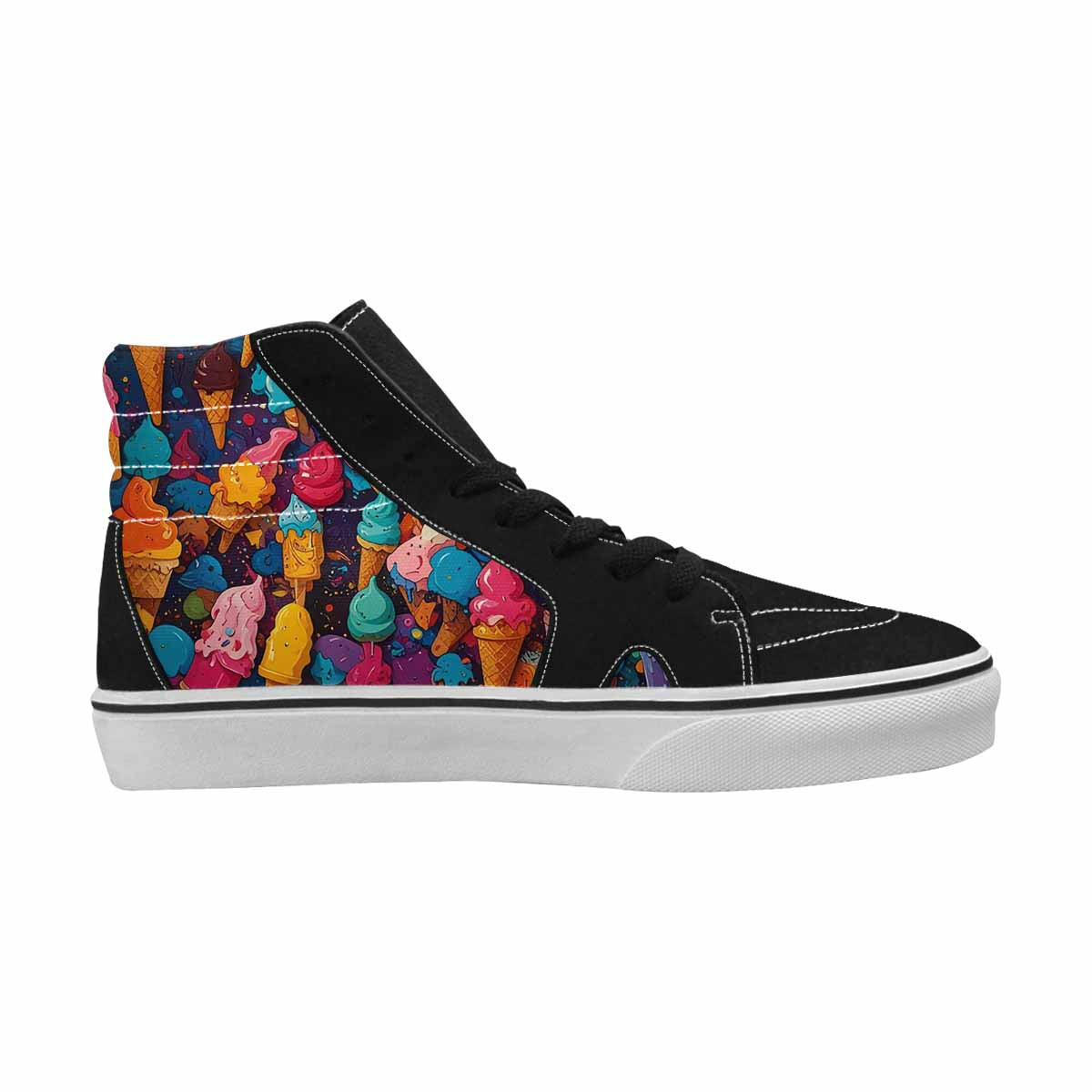 MEN'S Ice Cream Motif Ice High Top Canvas Cottagecore Custom Sneakers