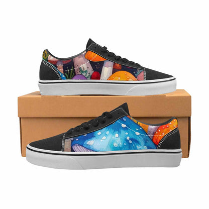 WOMEN'S Mushrooms (general) Lace-Up Canvas Grunge Custom Shoes