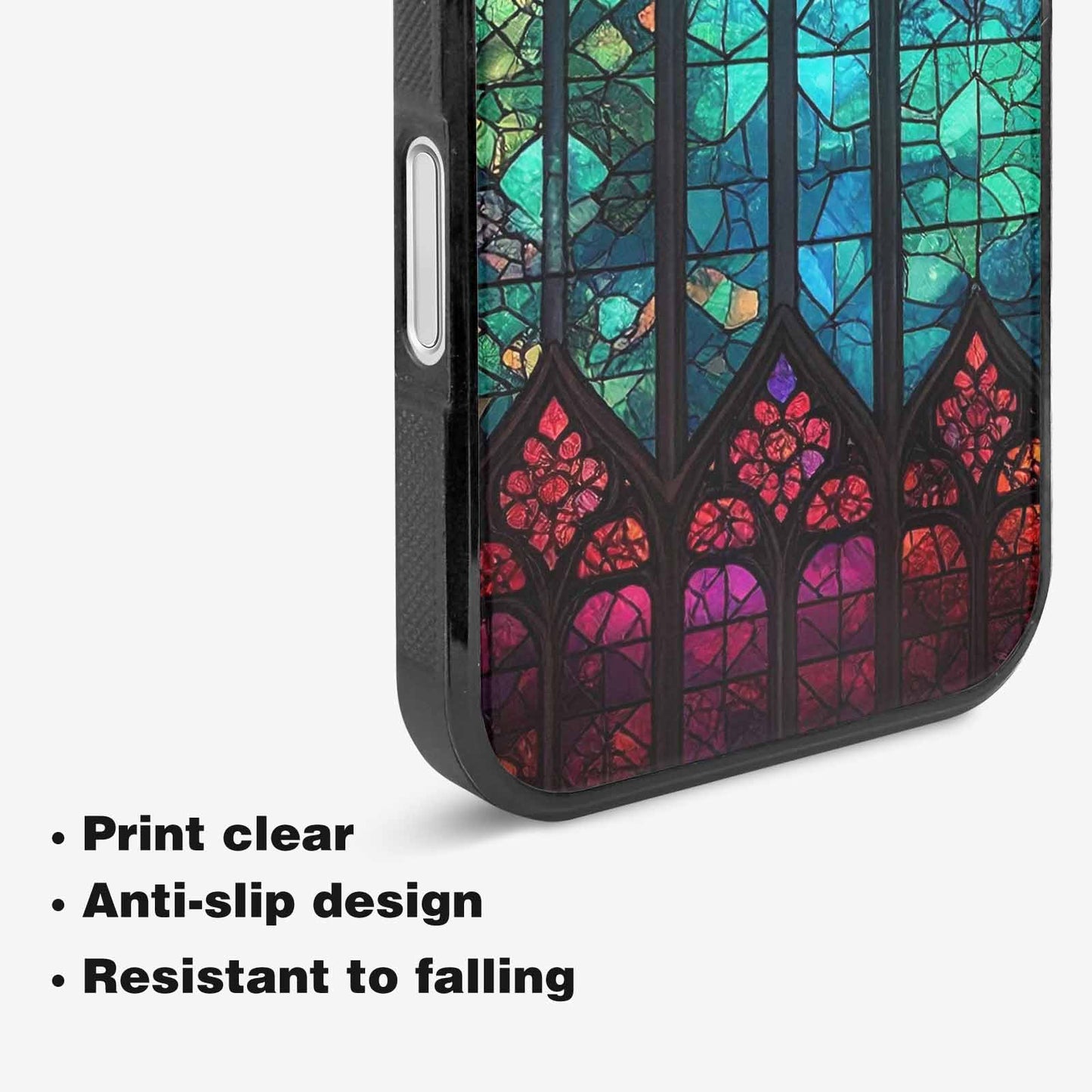 iPhone 16 Plus Case — Stained Glass Cathedral Custom, Original Design Phone Case