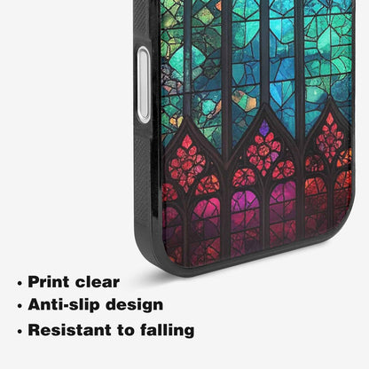 iPhone 16 Plus Case — Stained Glass Cathedral Custom, Original Design Phone Case