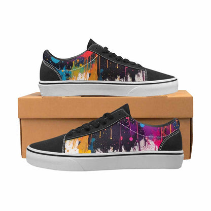MEN'S Paint Splatter Canvas Lace-Up Dark Academia Custom Shoes