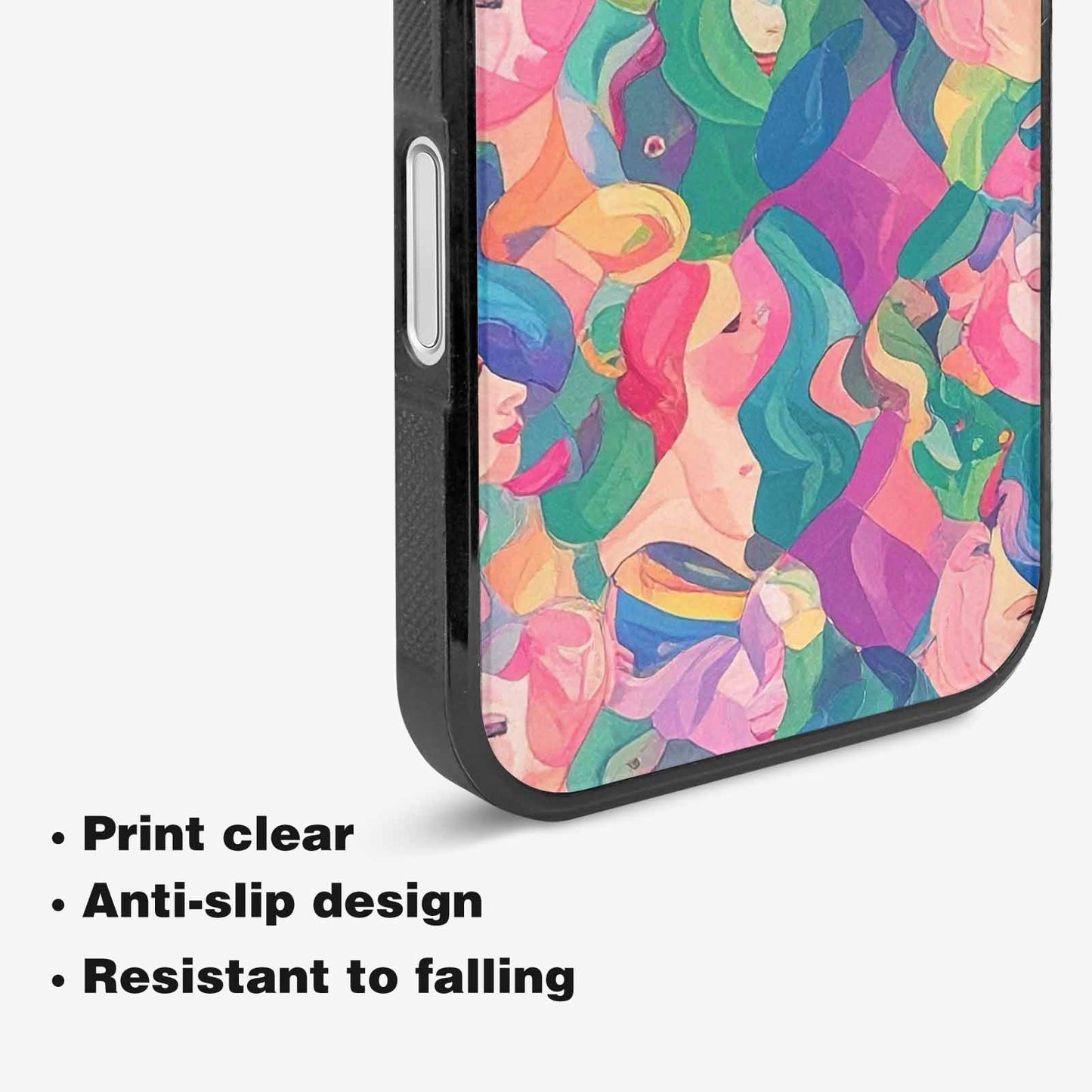 iPhone 16 Case — Polysexual Flag Color Theme Small Rainbow, Custom Phone Case
