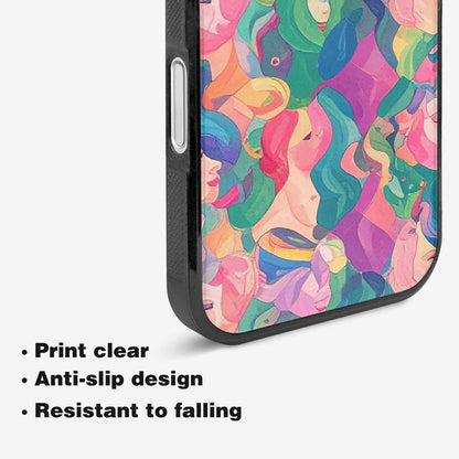 iPhone 16 Case — Polysexual Flag Color Theme Small Rainbow, Custom Phone Case