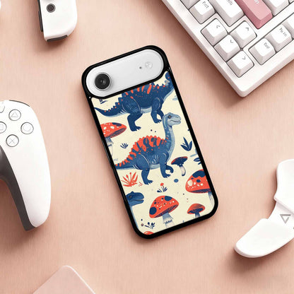 iPhone 17 Air Case — Vintage Dinosaurs Mushroom Retro Vintage, Personalized Phone Case