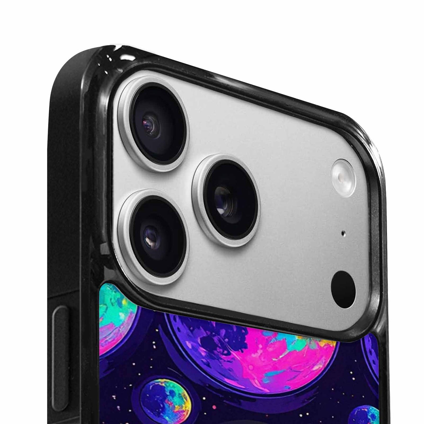 iPhone 17 Pro Case — Neon Winter Moon Seamless Cartoon Cute, Custom Made Phone Cover