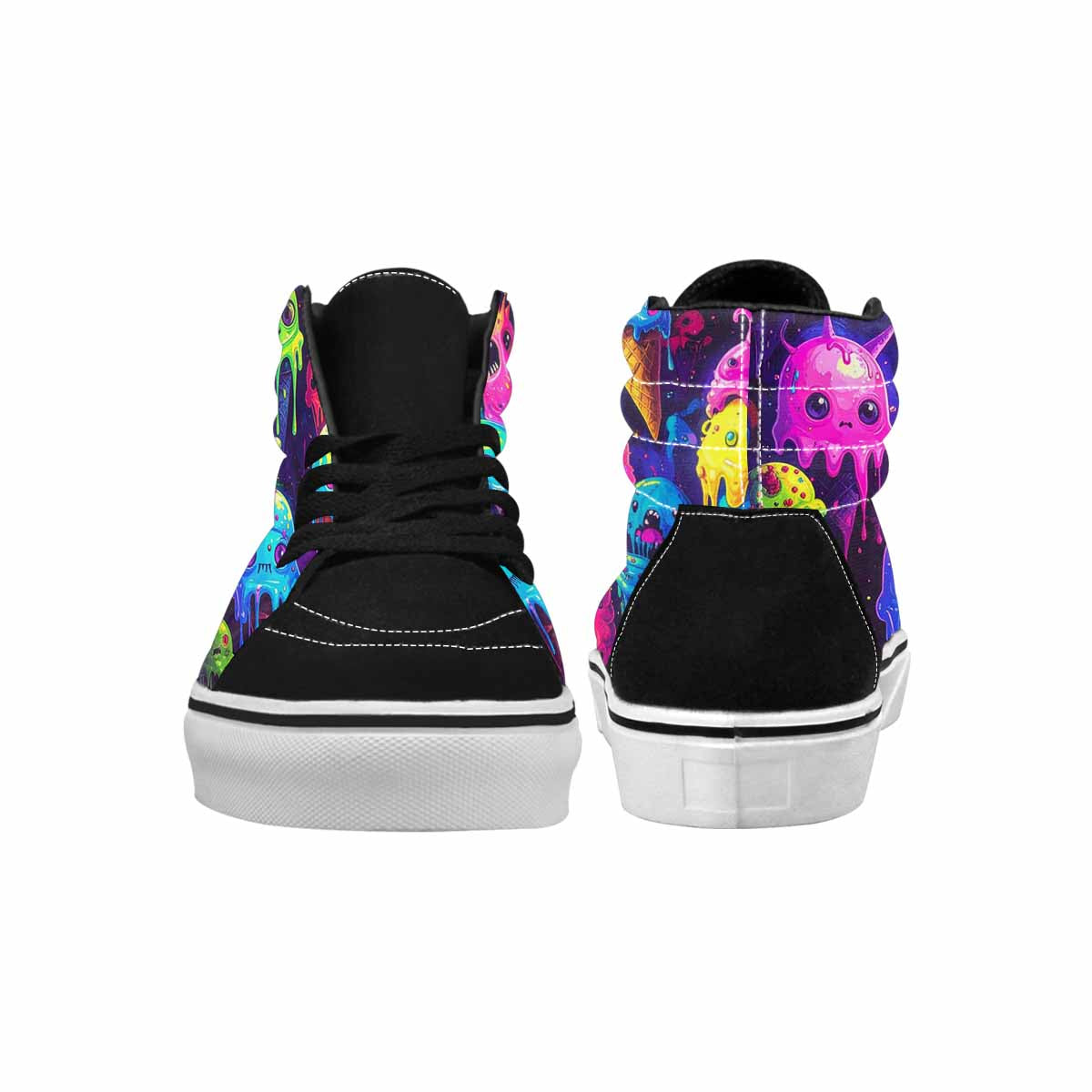MEN'S Ice Cream Monsters  High Top Canvas Y2K Custom Shoes
