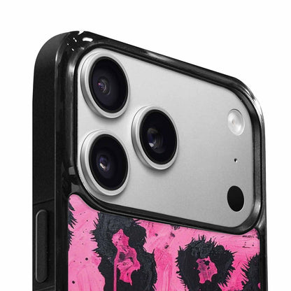 iPhone 17 Pro Case — Black Pink Ink Animal Print Animal, Custom Designed Case Cover