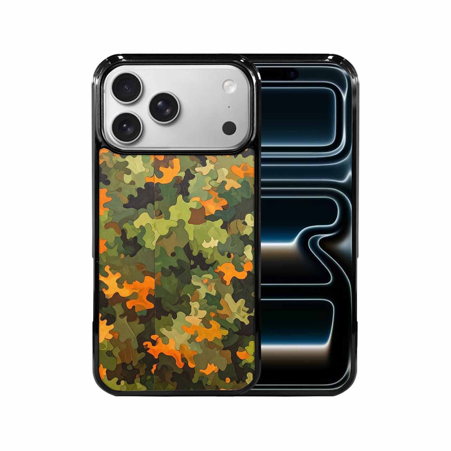 iPhone 17 Pro Max Case — Small Military Camouflage Blotch Camo, Custom Phone Case