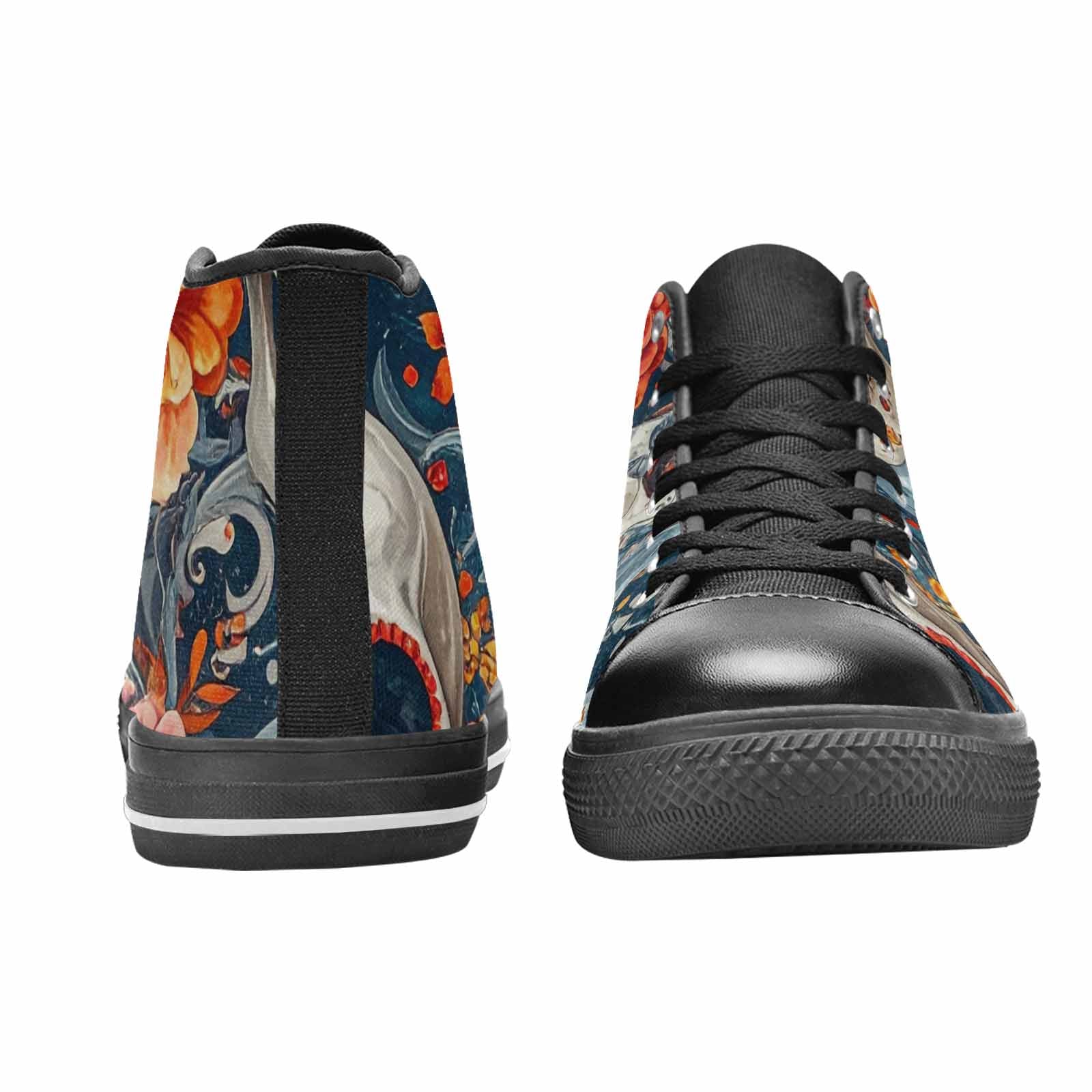 WOMEN'S Marble Skull High Top Canvas Aesthetic Shoes