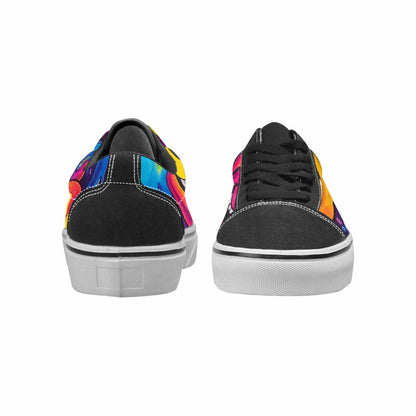MEN'S Yellow Smiley Face Canvas Lace-Up Vivid Custom Sneakers