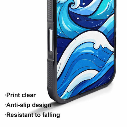 iPhone 17 Air Case — Glossy Winter Wave Seamless Cartoon Cute, Custom Made Phone Cover