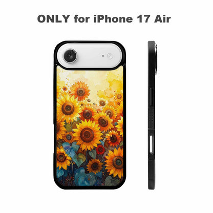iPhone 17 Air Case — Full Color Vibrant Sunflower Burst Floral, Custom Phone Case