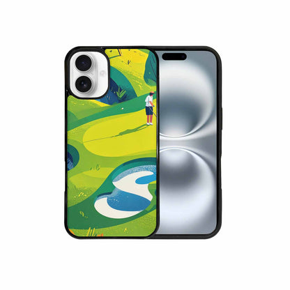 iPhone 16 Plus Case — Golf Cartoon Art Pattern, Customized Protective Case