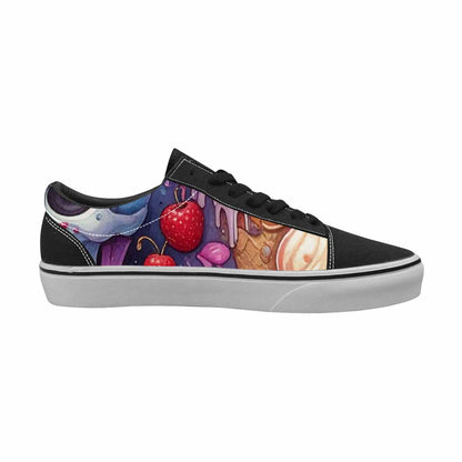 WOMEN'S Ice Cream Monsters  Lace-Up Canvas Grunge Custom Shoes