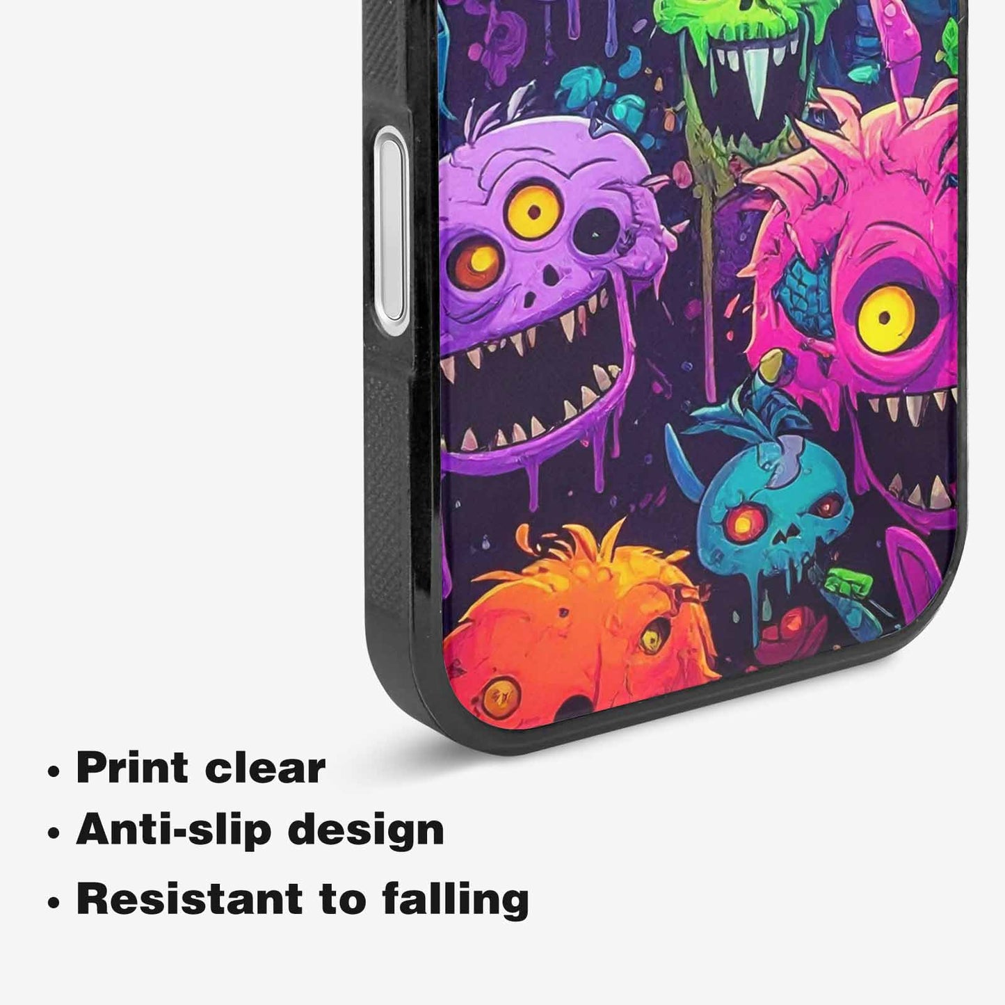 iPhone 16 Case — Mixed Toxic Glow Creature Pattern Hundreds, Custom Made Phone Cover