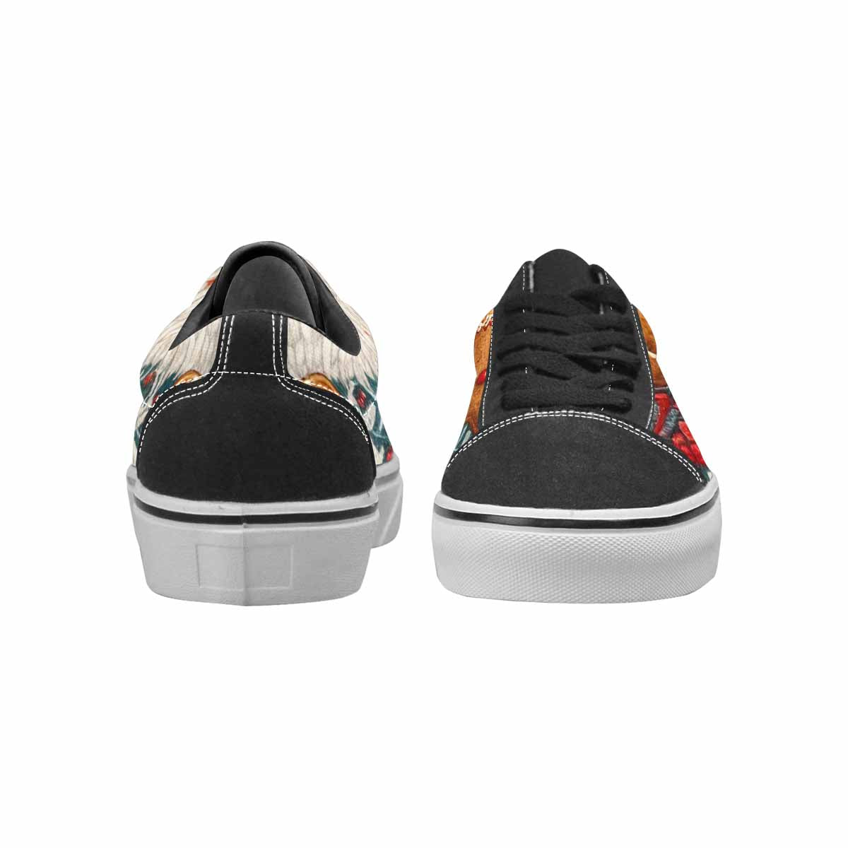 WOMEN'S Christmas Holly Snowflake Canvas Lace-Up Dark Academia Custom Shoes