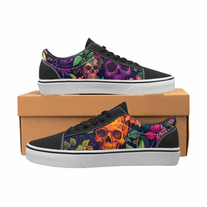 WOMEN'S Skulls  Botanical Skulls Lace-Up Canvas Y2K Shoes