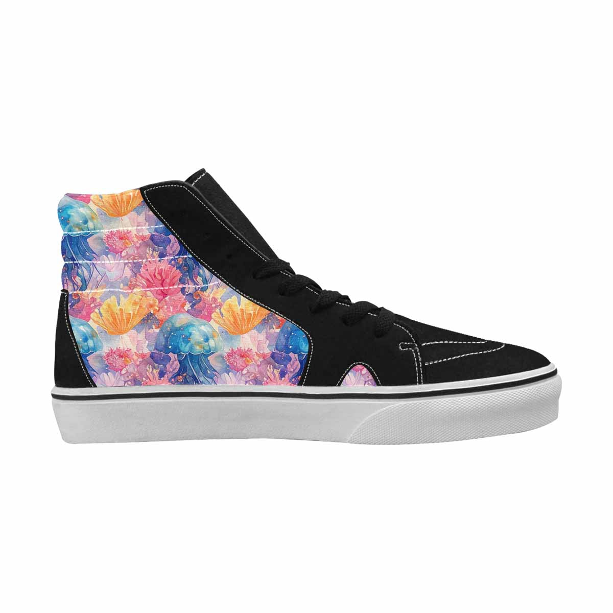 MEN'S Fish Scale Coral High Top Canvas Dreamcore Custom Sneakers