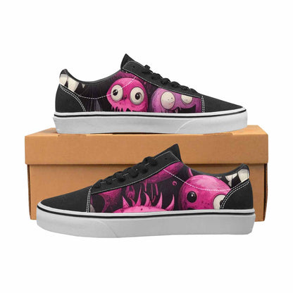WOMEN'S Monsters (general) Lace-Up Canvas Kaleidoscope Sneakers