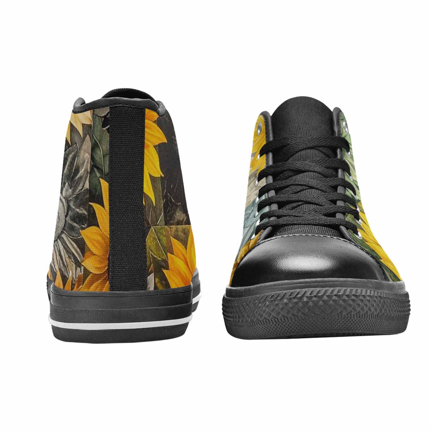 WOMEN'S Blend Melt Them High Top Canvas Wallpaper Art Custom Sneakers