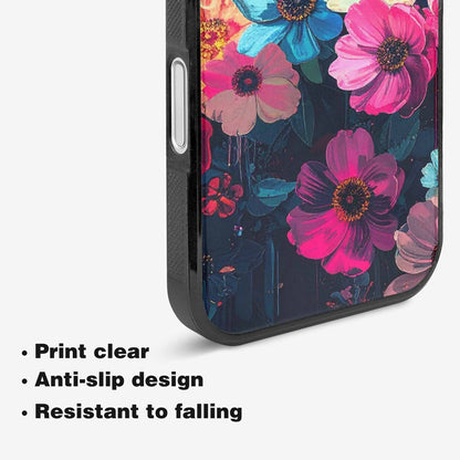 iPhone 16 Case — Shadowy Glitch Floral Pattern Hundreds Of, Personalized Phone Case