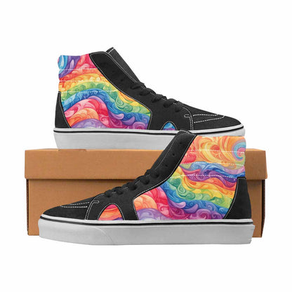 WOMEN'S Tie Dye High Top Canvas Bold Print Y2K Custom Shoes
