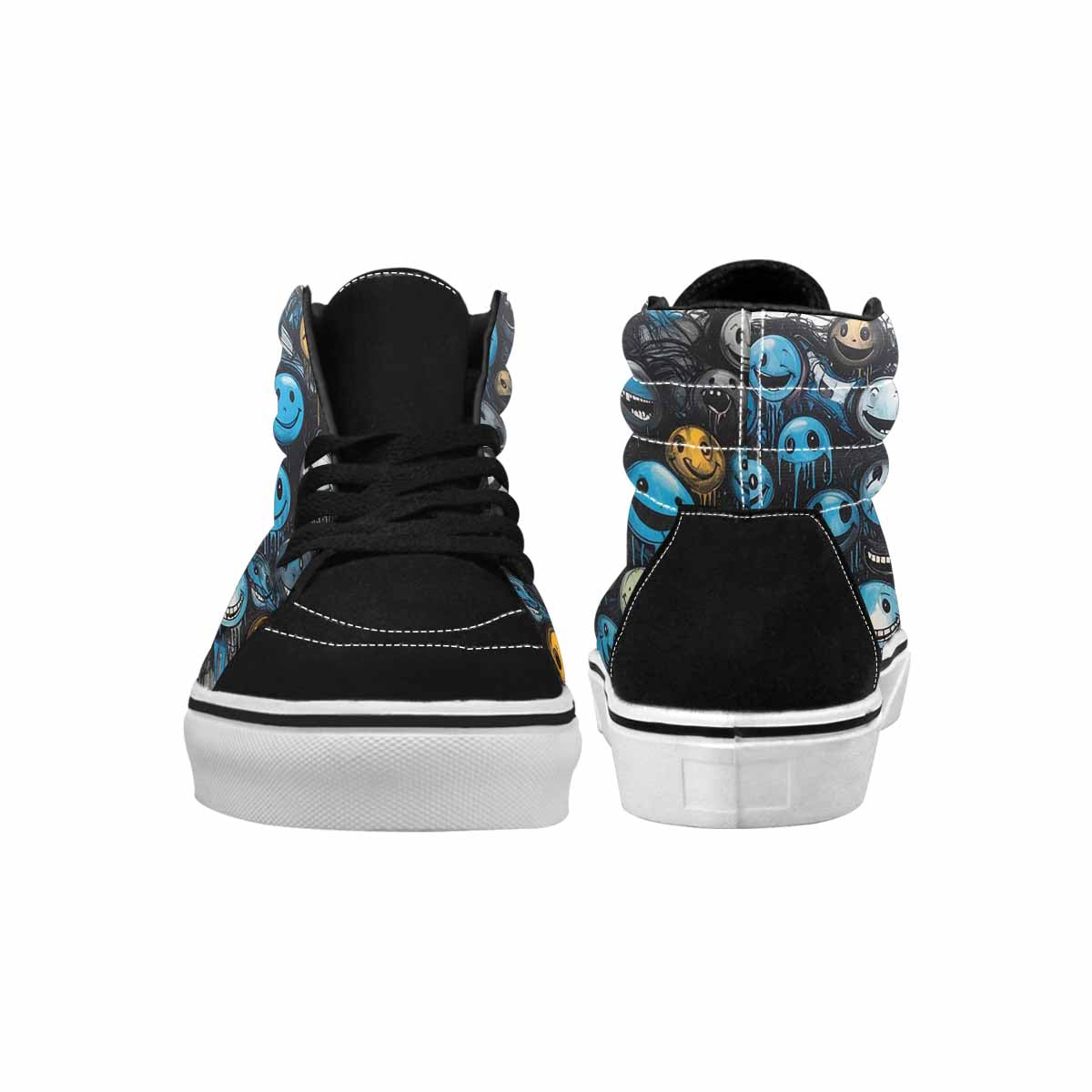 MEN'S Melting Moon Smiley High Top Canvas Aesthetic Shoes