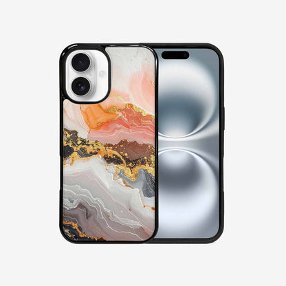 iPhone 16 Case — Marble Vein Marble Veins Pattern Hundreds, Personalized Phone Case