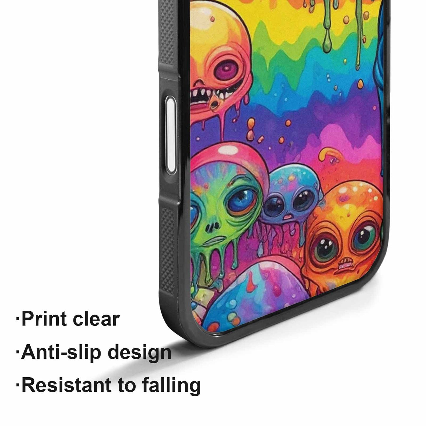 iPhone 17 Case — Melting Aliens Pattern Alien Scifi, Customized Protective Case
