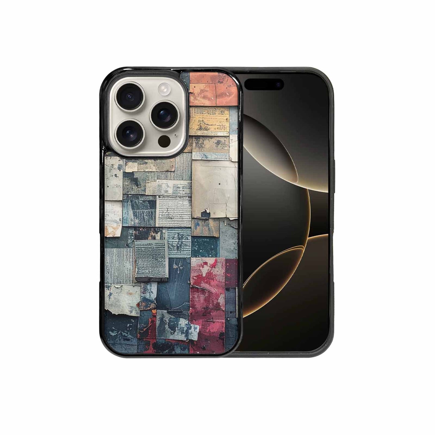 iPhone 16 Pro Case — Distressed Grunge Texture Pattern Hundreds Of, Customized Protective Case