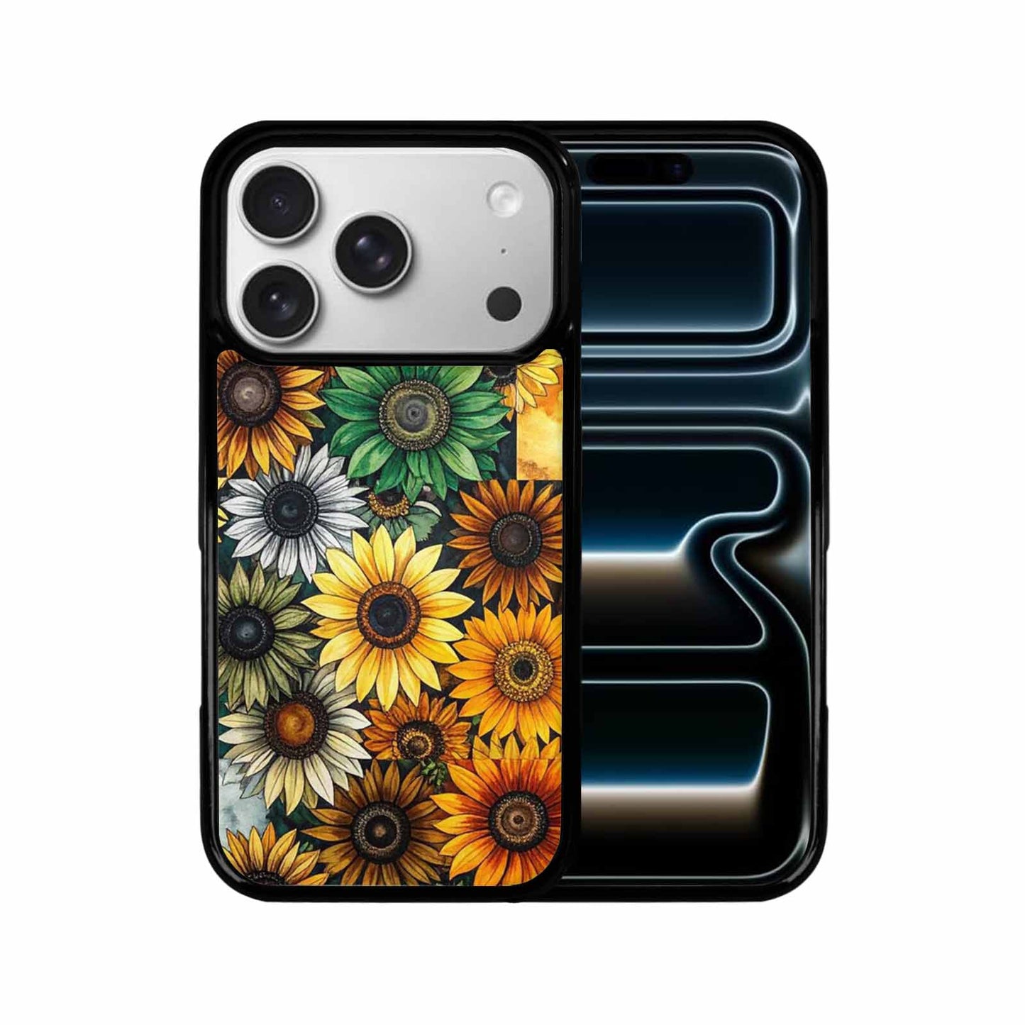 iPhone 17 Pro Case — Small Sunflower Pattern Randomly Varying Floral, Custom Phone Case