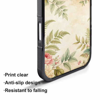 iPhone 17 Pro Case — Vintage Botanical Art Pattern Floral, Custom Art Phone Cover