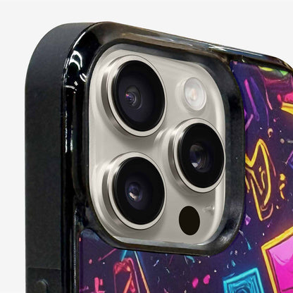 iPhone 15 Pro Max Case — 80s Retro Motif 80s Retro Motifs, Custom Art Phone Cover