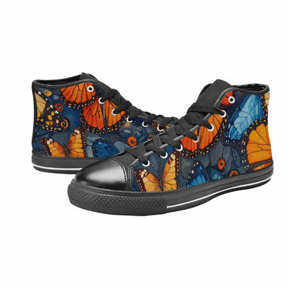 MEN'S Butterfly Wing High Top Canvas Wallpaper Art Sneakers
