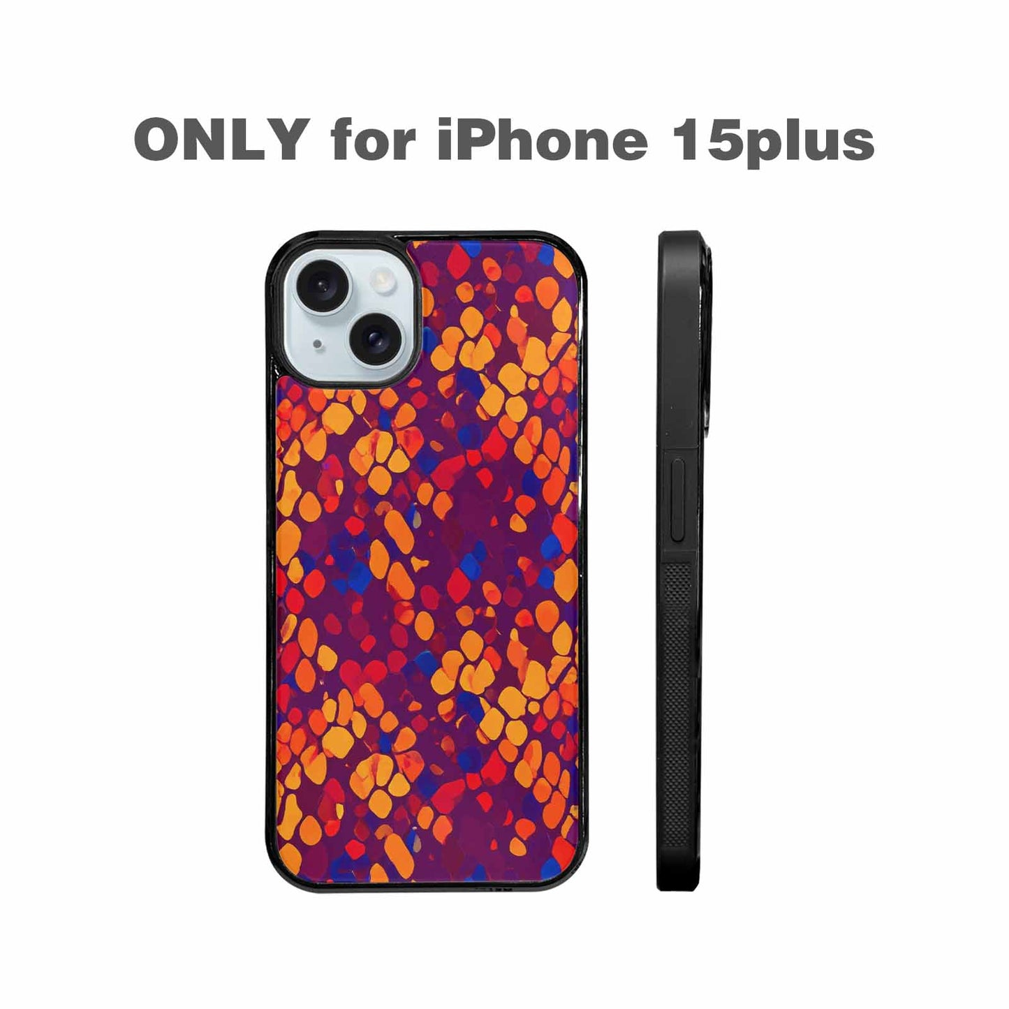 iPhone 15 Plus Case — Dark Snake Print Custom, Unique Phone Case Design