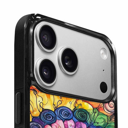 iPhone 17 Pro Case — Tie Dye Swirls Black White Tie, Custom Print Case Cover