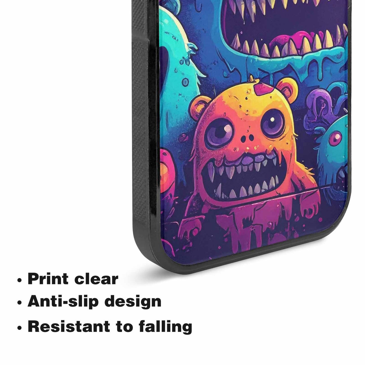 iPhone 15 Plus Case — Overlapping Endlessly No Empty Space Monsters, Personalized Phone Case