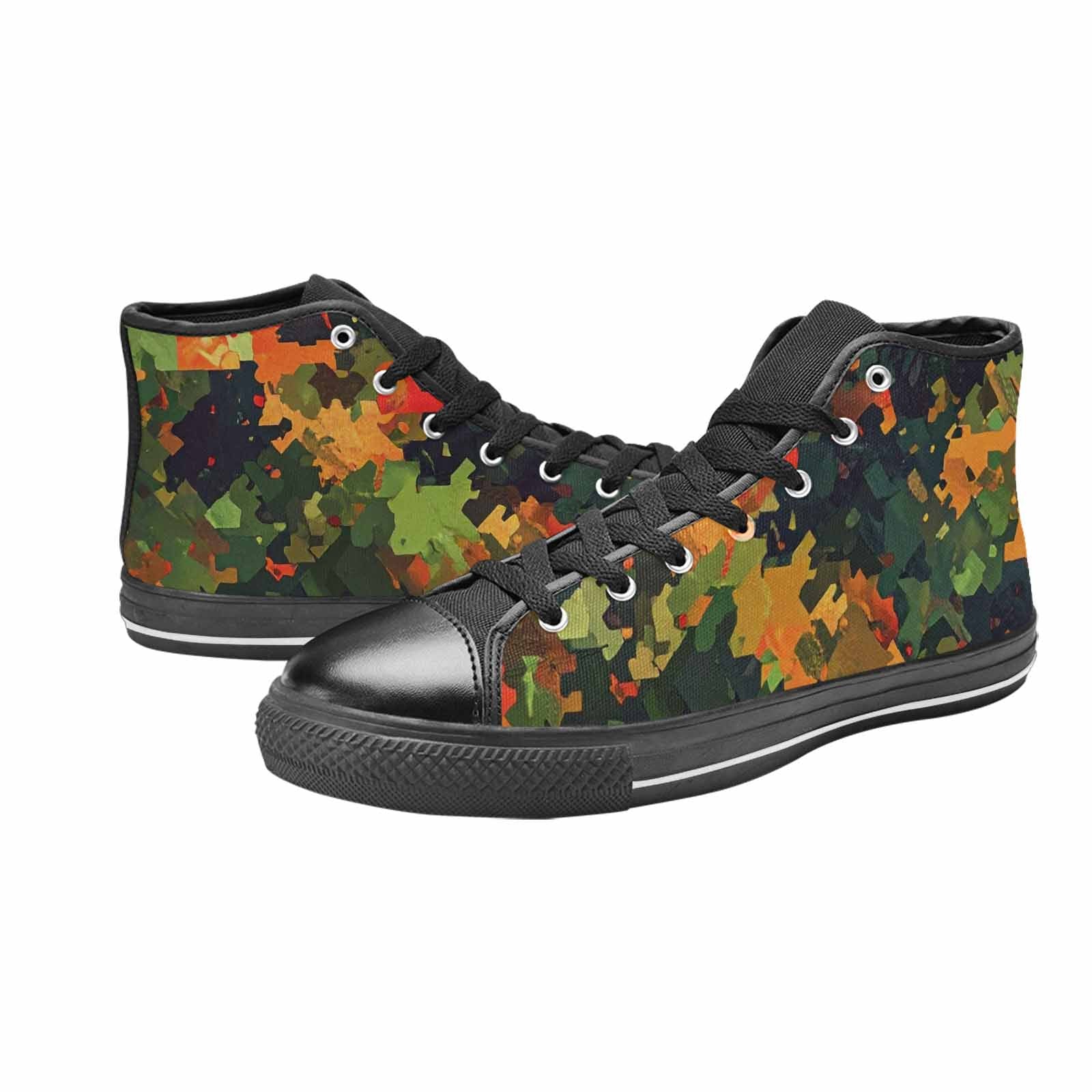 MEN'S Military Camouflage Blotch High Top Canvas Cottagecore Shoes