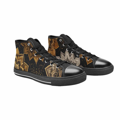 WOMEN'S Mandala High Top Canvas Wallpaper Art Shoes