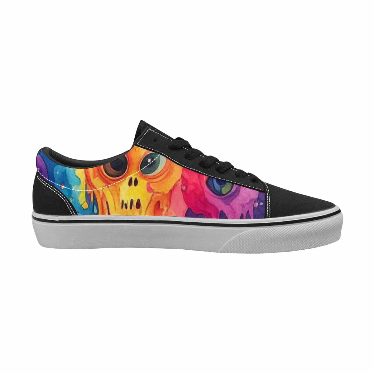 WOMEN'S Aliens  Tie Dye Lace-Up Canvas Dark Academia Custom Sneakers