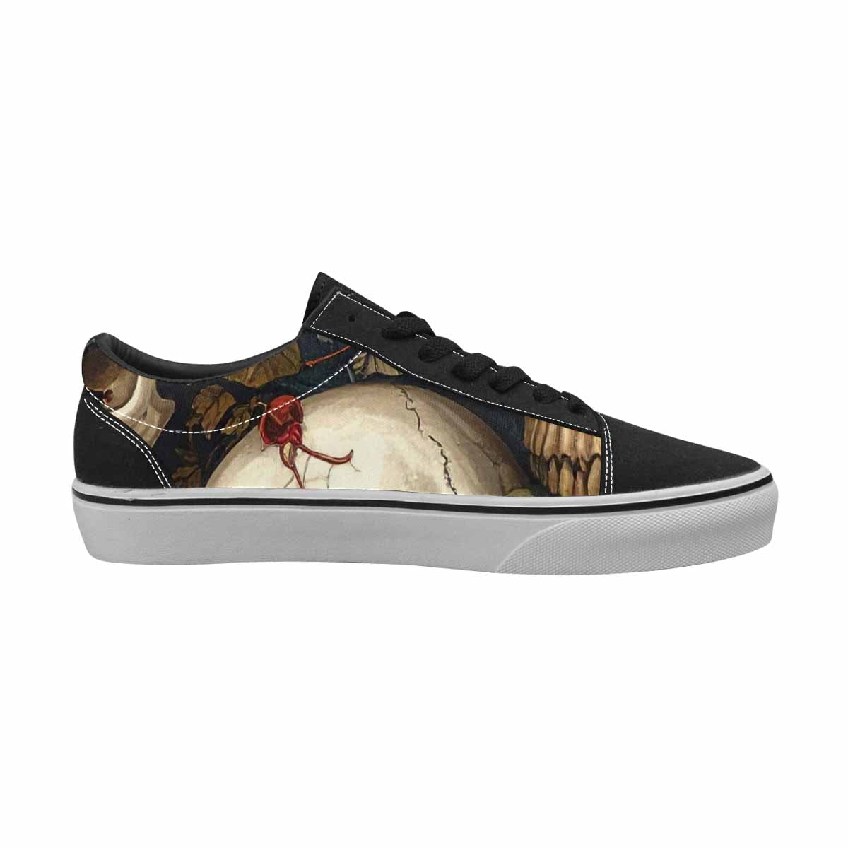 WOMEN'S More Overlapping Ontop Each Lace-Up Canvas Wallpaper Art Sneakers