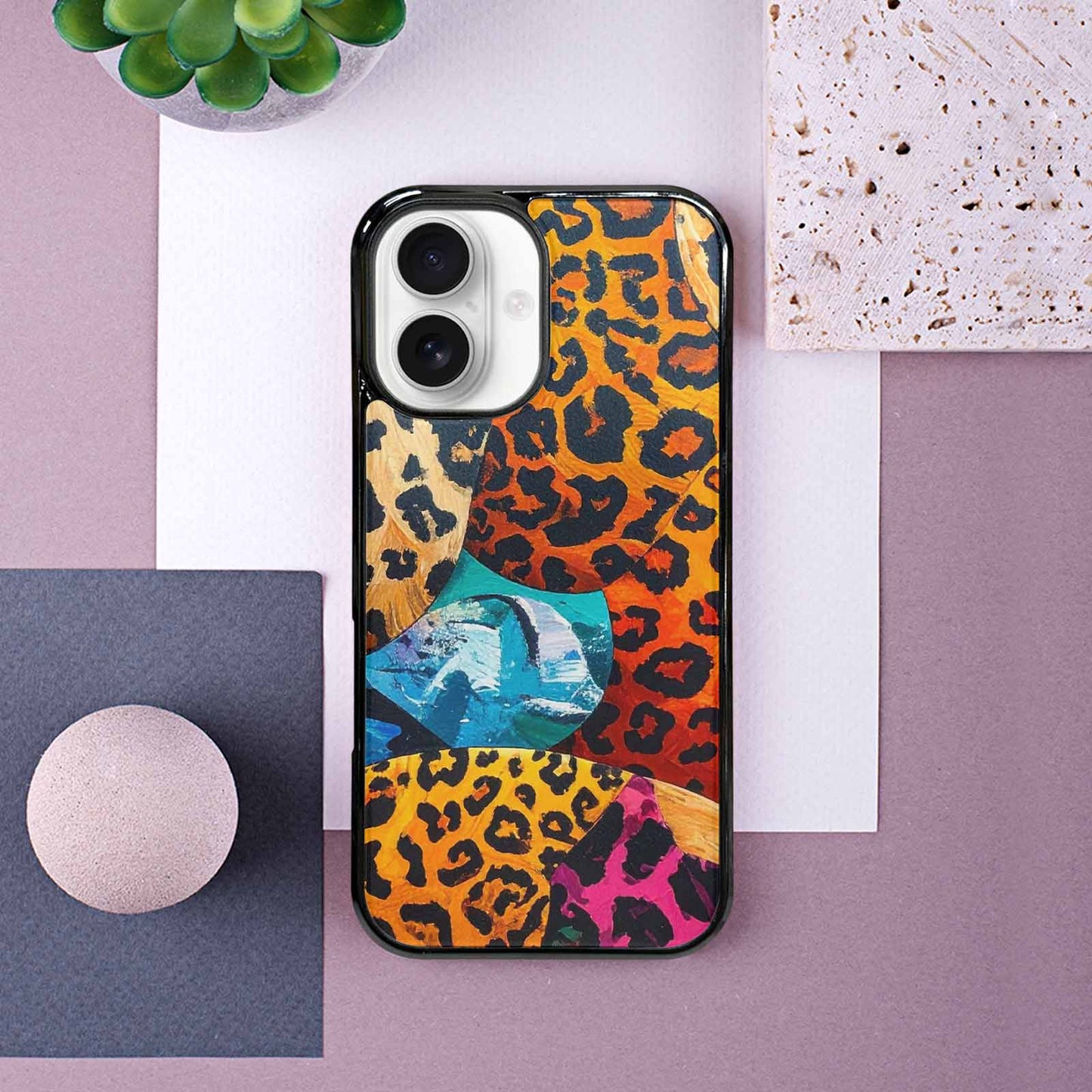iPhone 16 Case — Full Color Vibrant Animal Print Animal, Original Design Phone Case