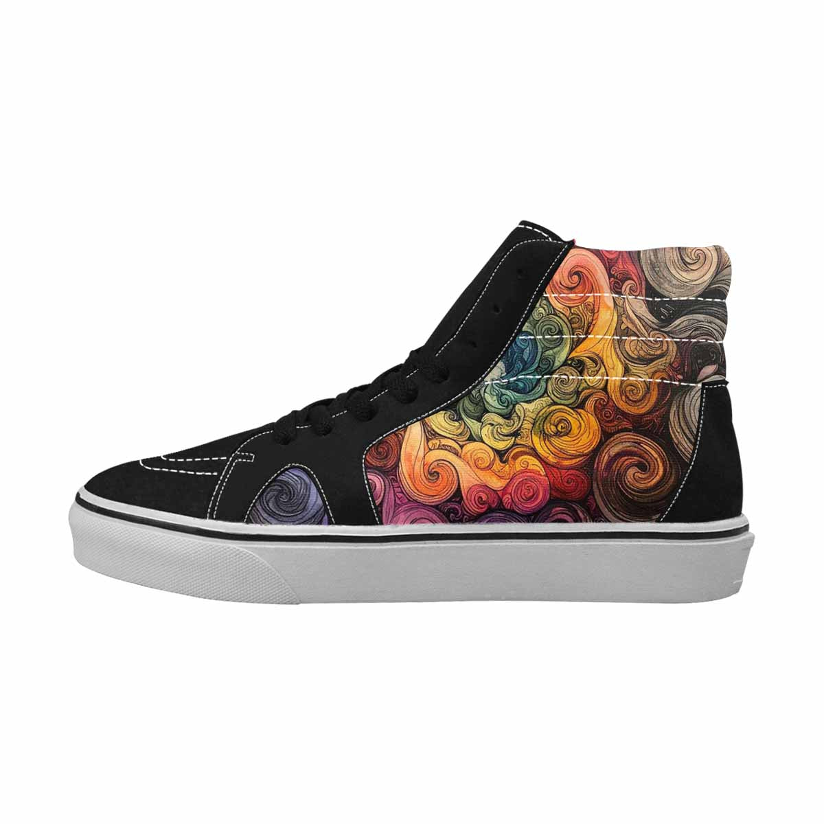 MEN'S Tie High Top Canvas Neon Fantasy Shoes